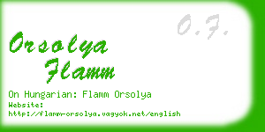 orsolya flamm business card